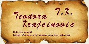 Teodora Krajčinović vizit kartica